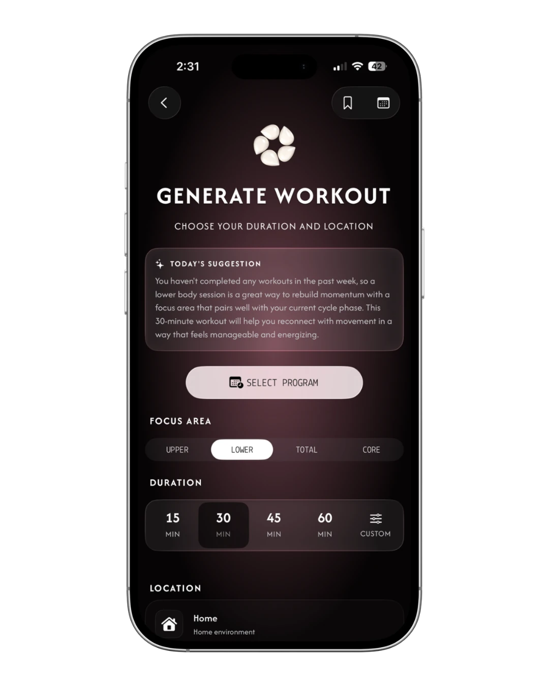 Cync workout generator